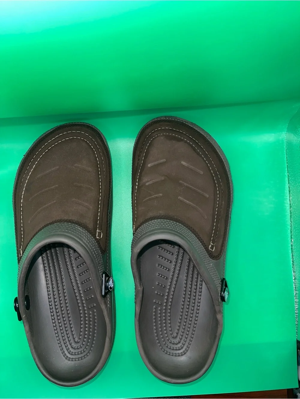 CROCS Brown Classic Clog Slide - Men's Casual Slip-On
